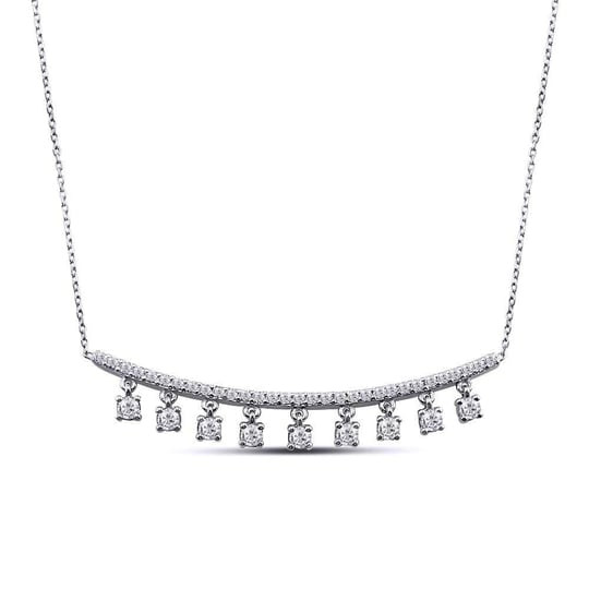 Колие от бяло злато с диаманти 0.88 карата